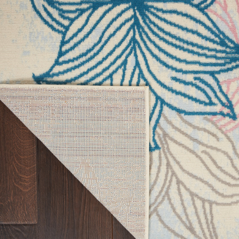 Winston Porter Kardinya Performance Ivory/Pink/Blue Rug & Reviews Wayfair